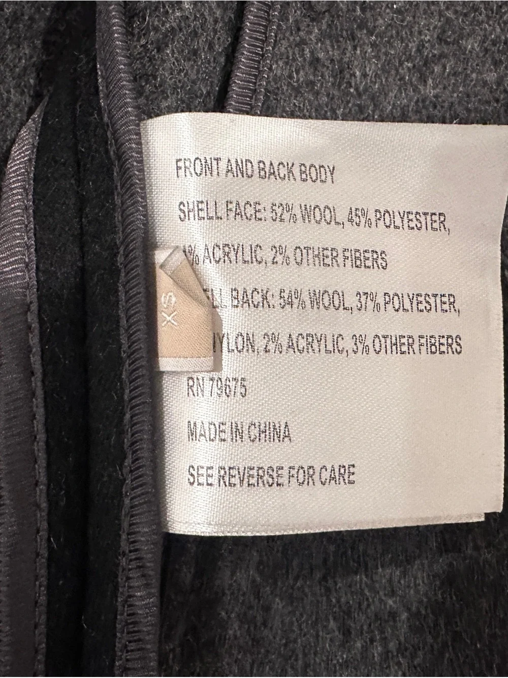 Michael Kors Black Coat with Gray Shawl Collar